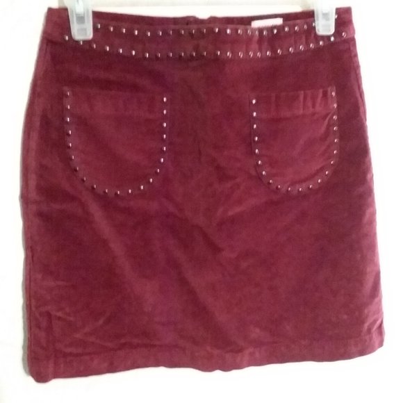 Mossimo Supply Co. Women's Velvet Studded Skirt in Size 2 - Picture 2 of 5